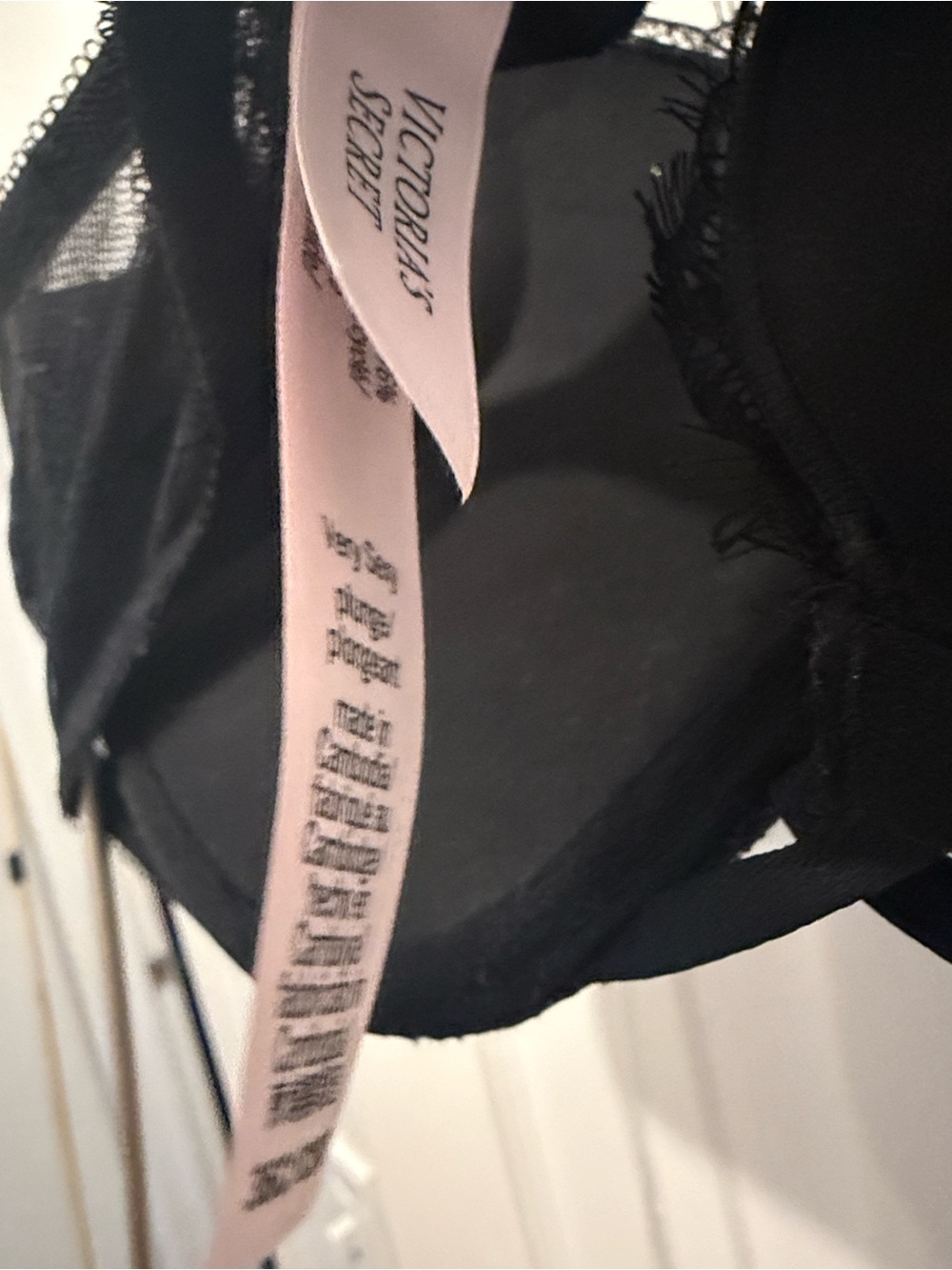 Black Victorias Secret Lace Push-Up Bra with Strappy Back Bombshell - Picture 4 of 6
